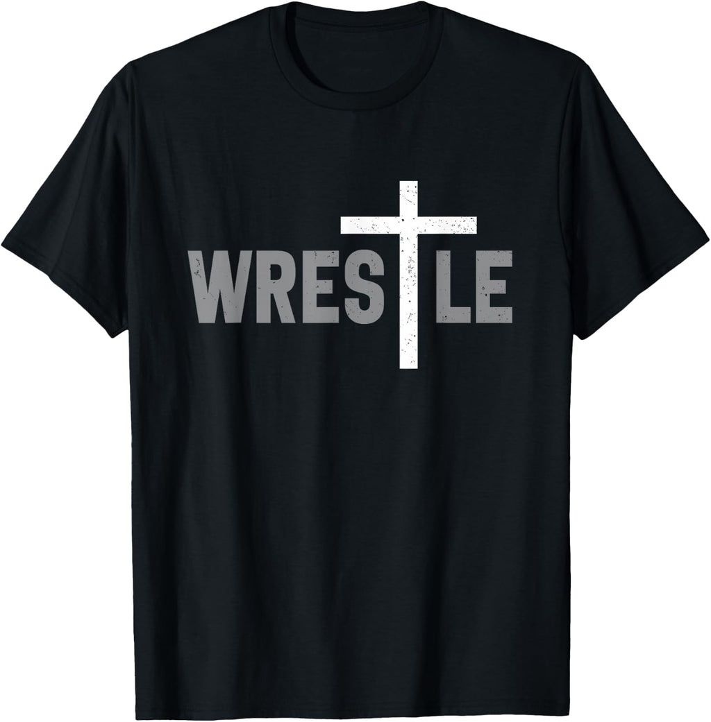Wrestle Christian Wrestler Cross T-Shirt