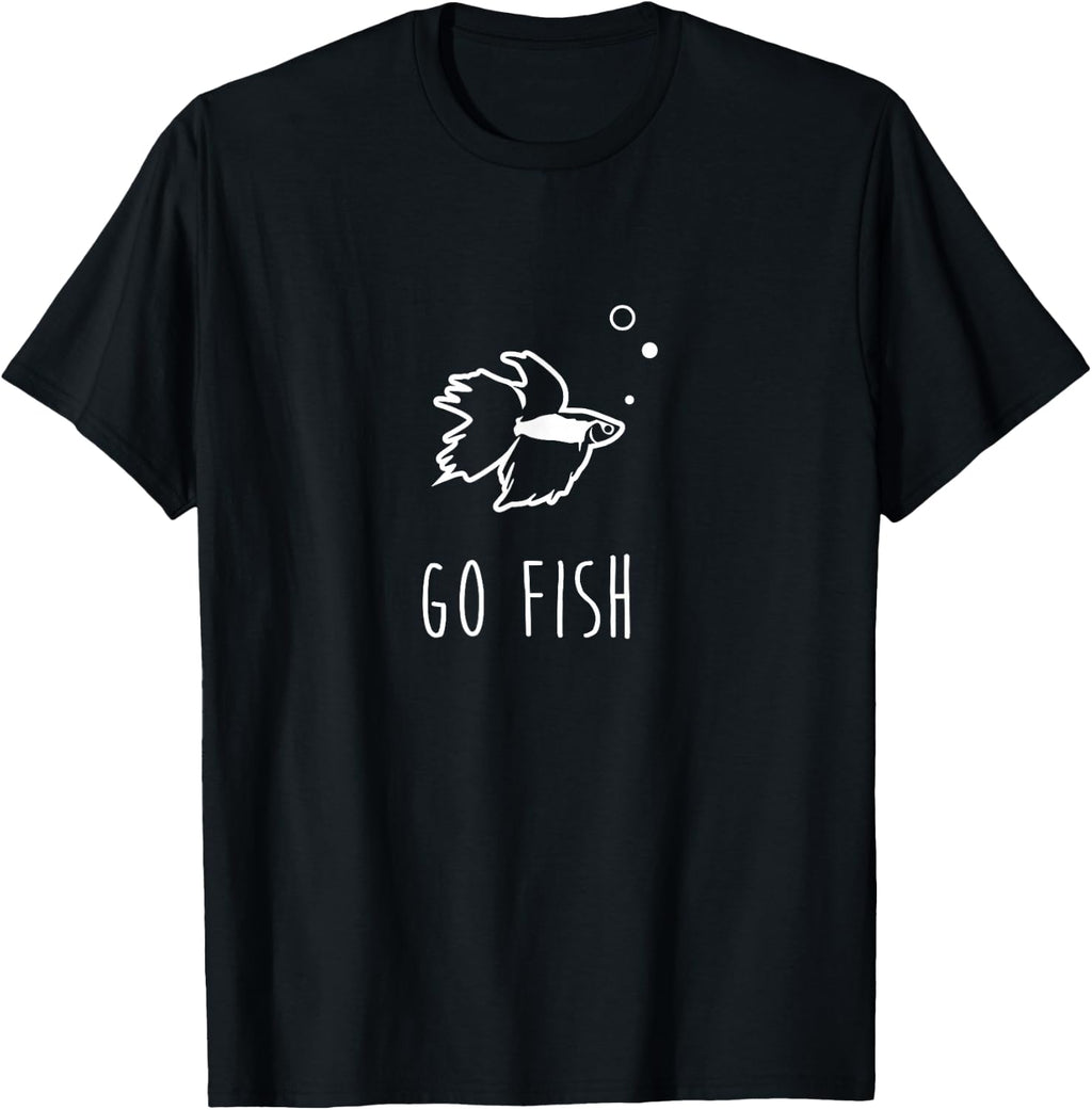 Betta Fish Shirt, Go Fish Funny Cute Pet Owner Gift T-Shirt