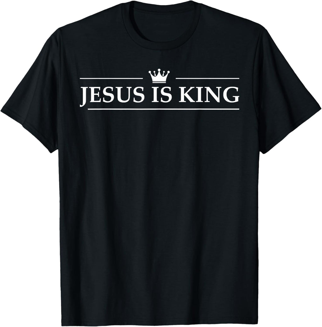 Christian Jesus is King Design Crown T-Shirt