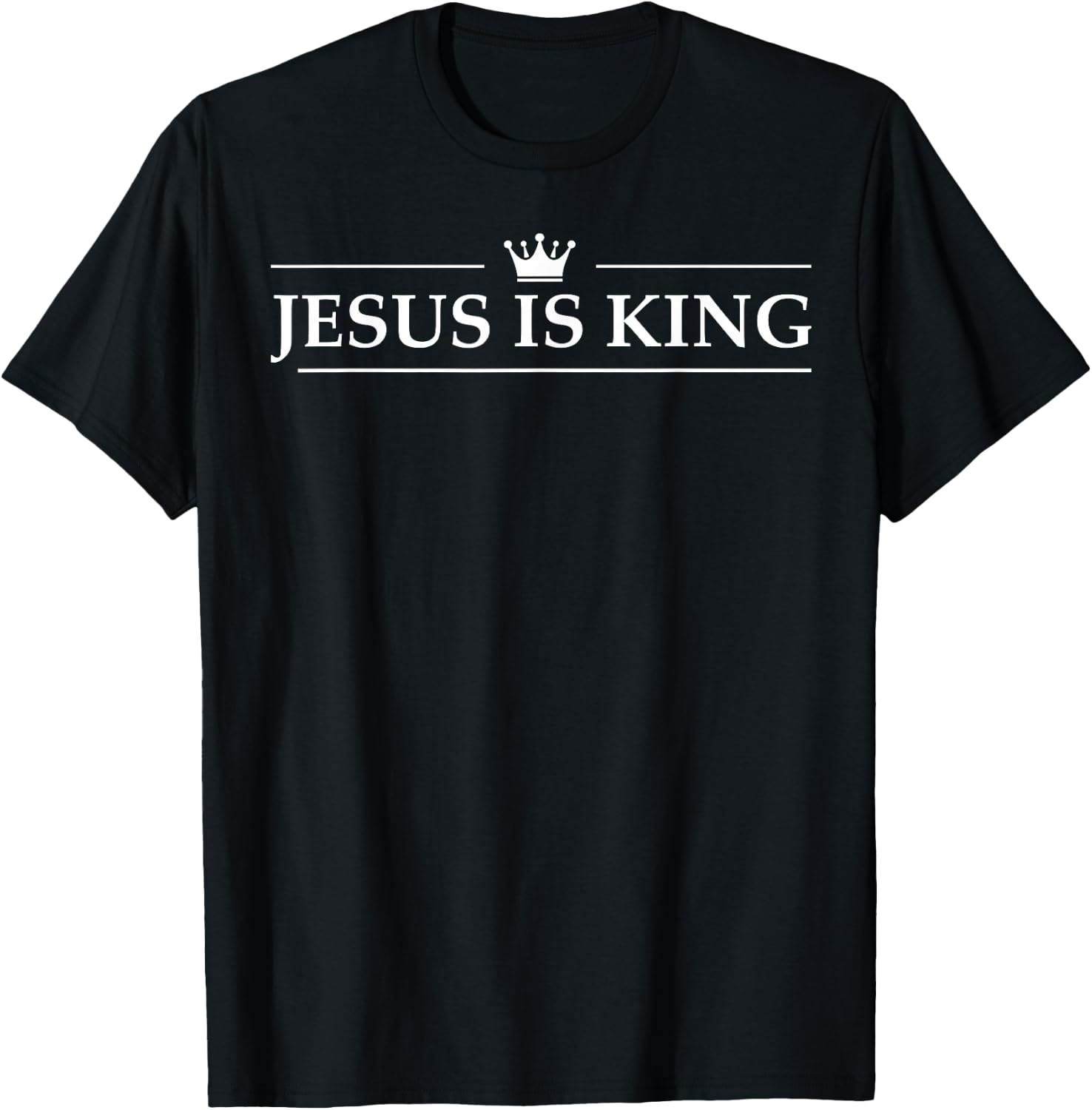 Christian Jesus is King Design Crown T-Shirt