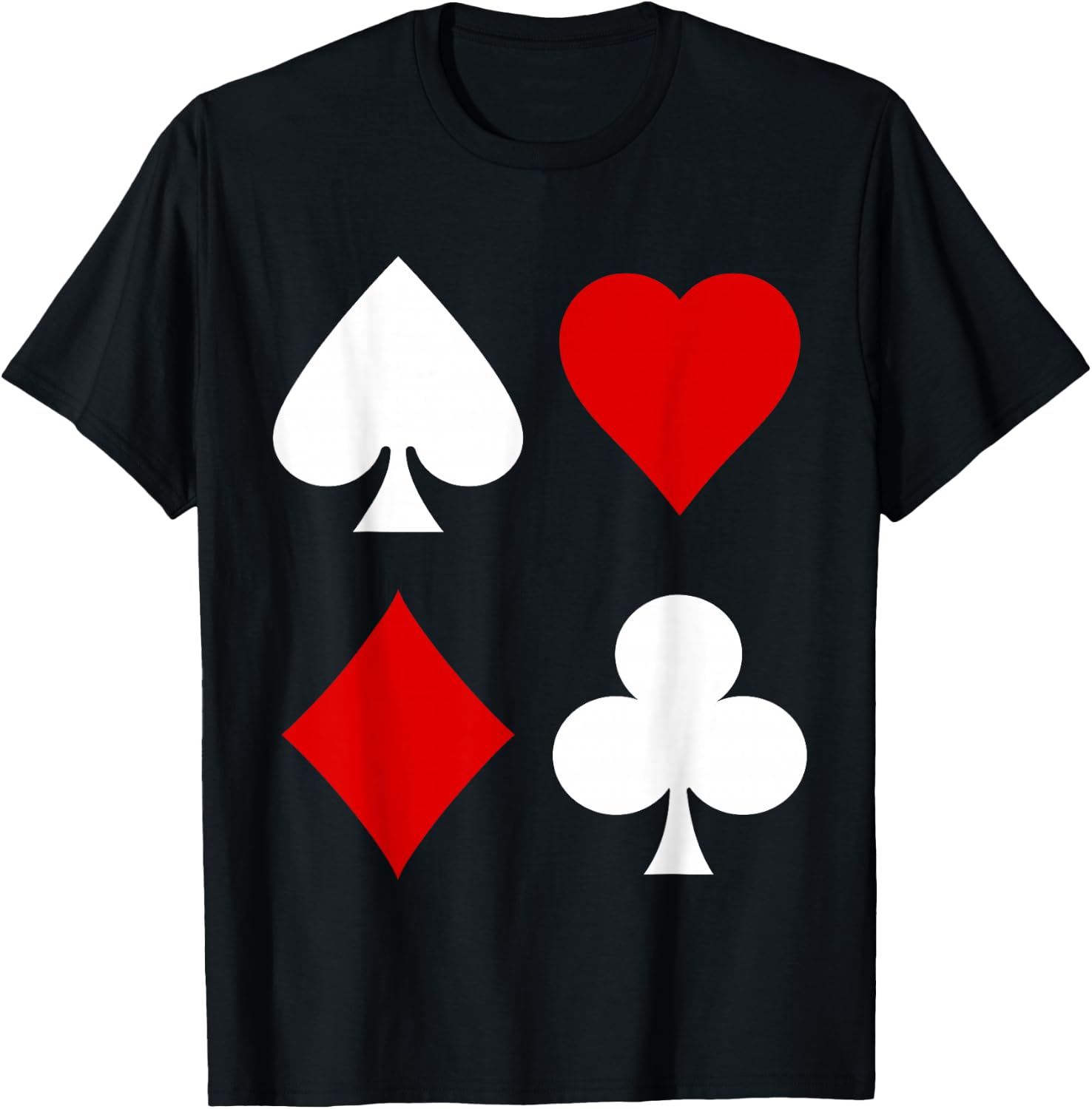 Playing Card Diamonds Spades Clubs Hearts Symbol Poker Rummy T-Shirt
