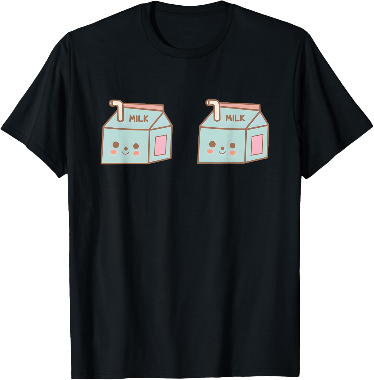 Funny Milk Box Breastfeeding Boobs Gag Breast Boobies Meme T-Shirt