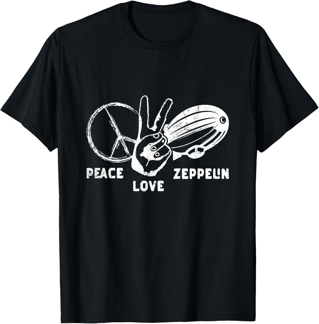 Retro Zeppelin 70s 80s Dirigible Airship Zepelin Zepplin T-Shirt