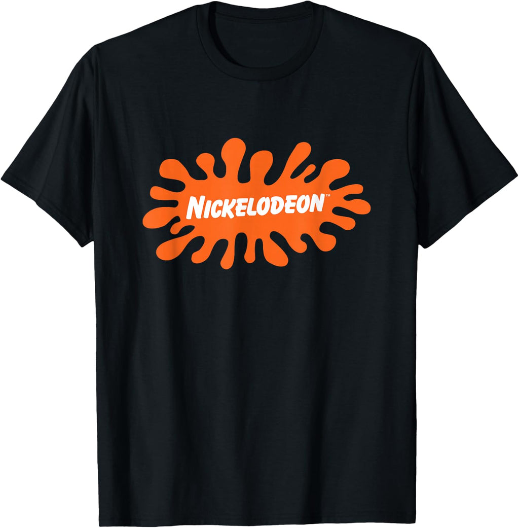 Nickelodeon Classic Orange Splat Bold Retro Logo Art T-Shirt