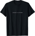 Jesus is King Subtle Christian Minimalist Religious T-Shirt