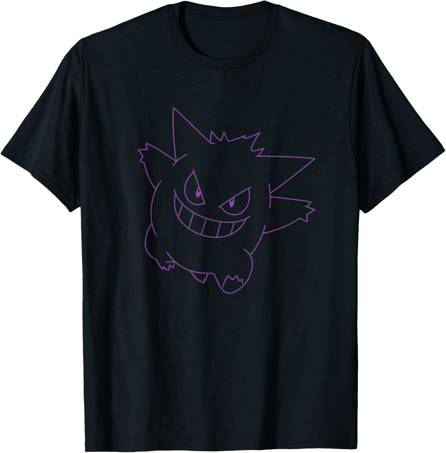 Pokemon Gengar Big Face Outline T-Shirt