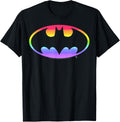 DC Comics Pride Batman Rainbow Gradient Logo T-Shirt Small