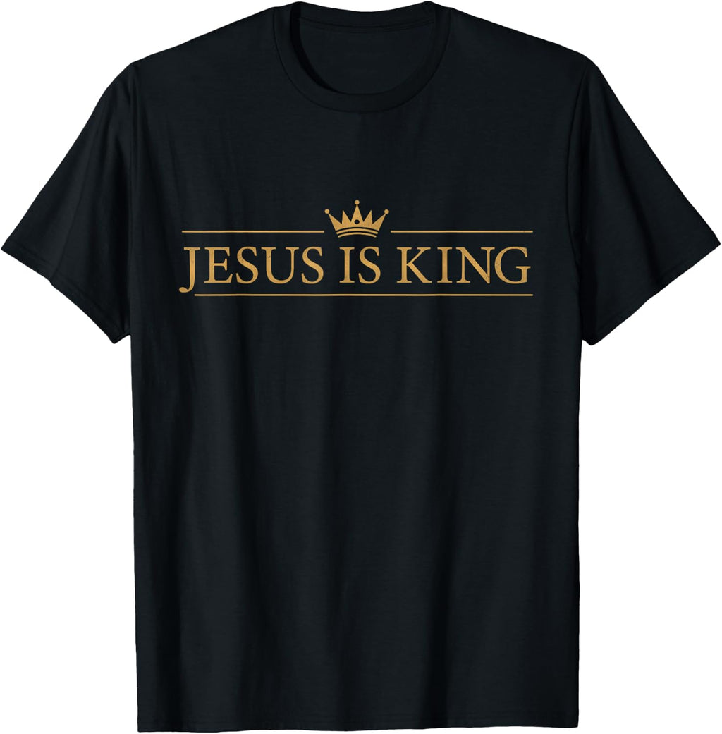 Classic Jesus is King with Crown Christian T-Shirt