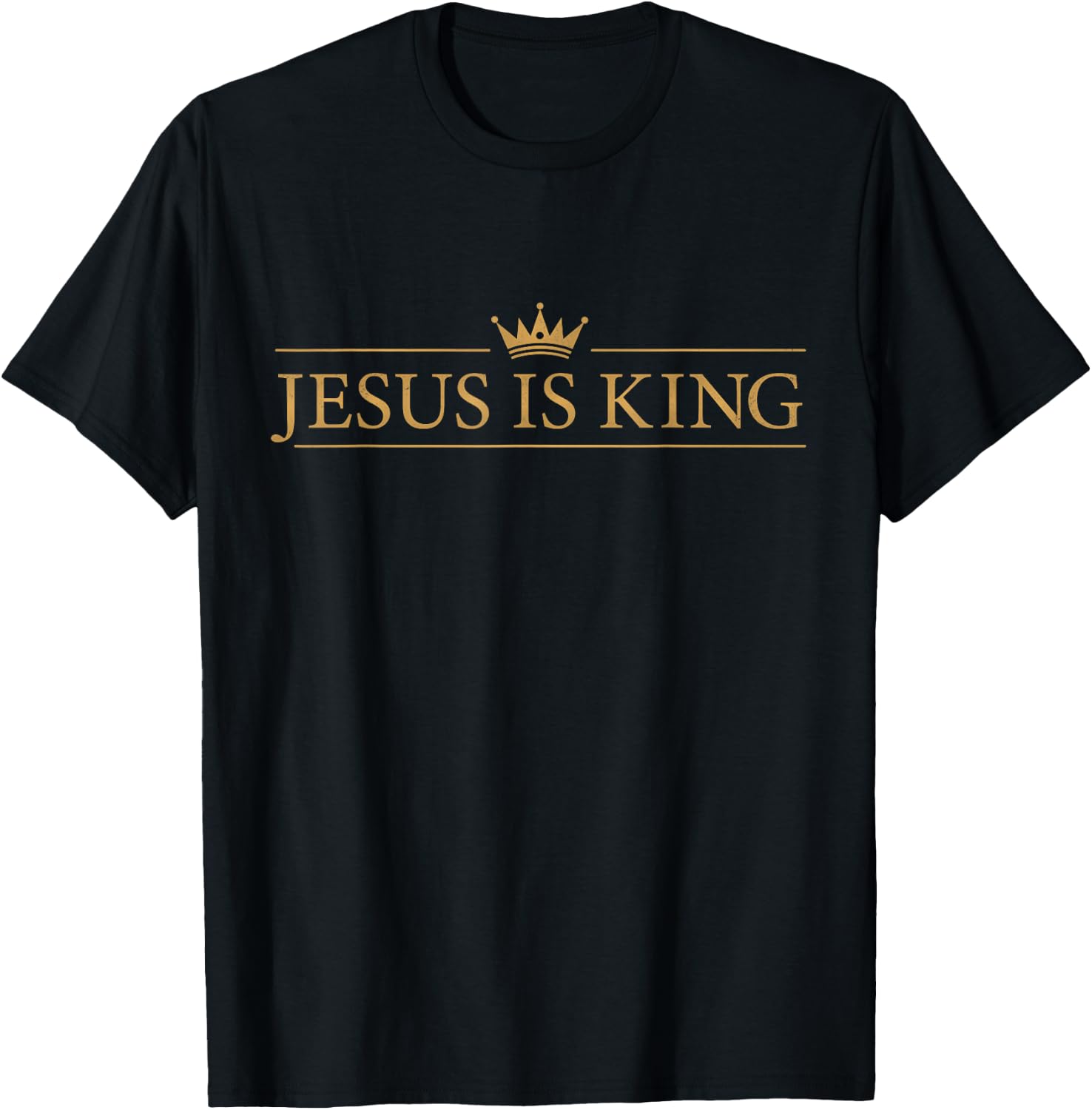 Classic Jesus is King with Crown Christian T-Shirt