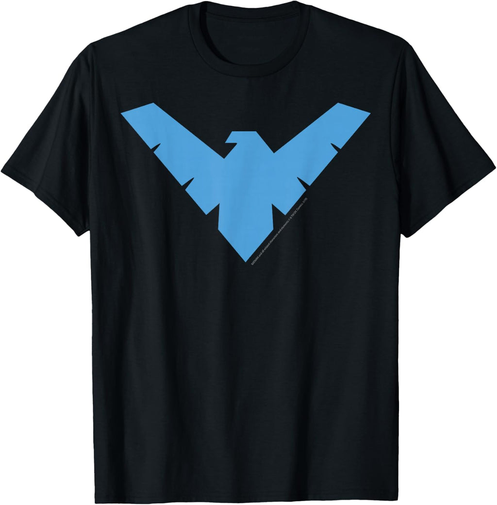 DC Comics Nightwing Classic Superhero Blue Logo T-Shirt