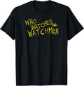 DC Comics Watchmen Who Watches Unisex Adult T-Shirt, Black, Small