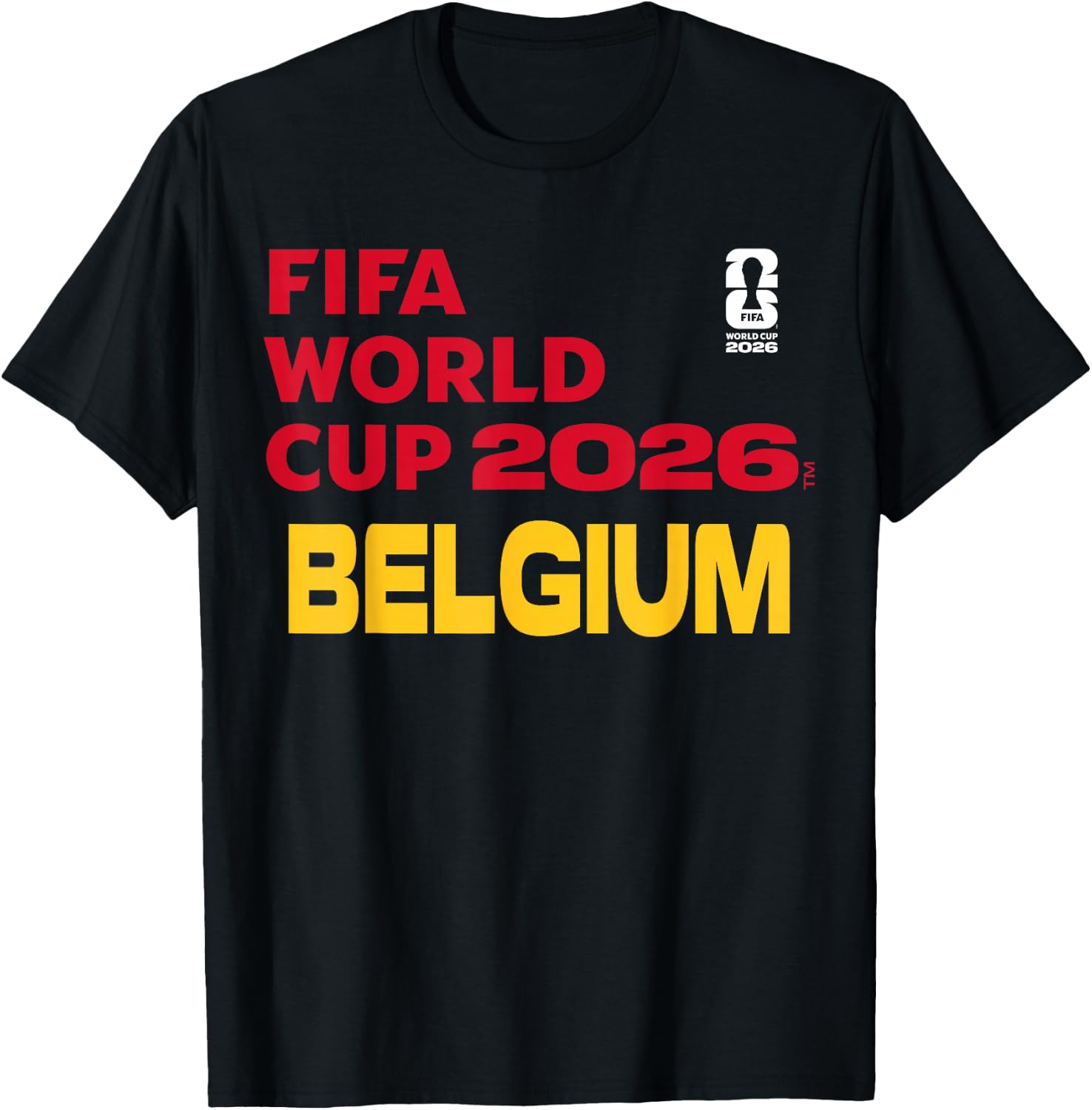 FIFA World CUP26 Belgium Block Letters T-Shirt