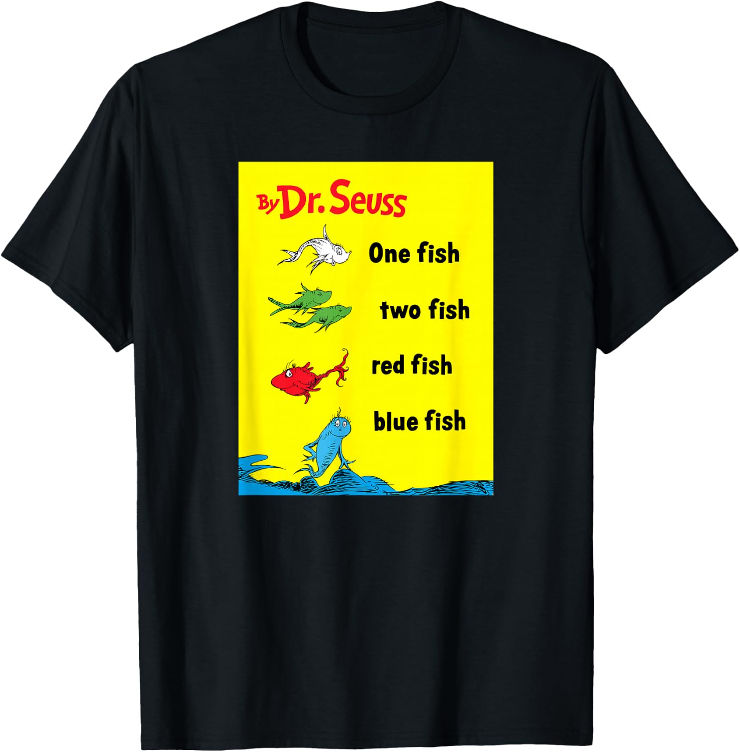Dr. Seuss One Fish Two Fish Book Cover T-Shirt