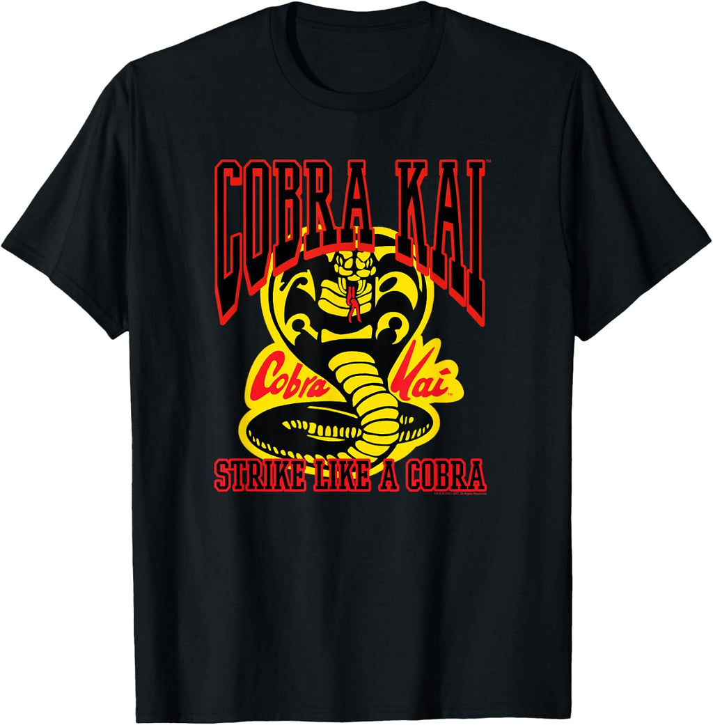 Cobra Kai Athletic Strike Like a Cobra Logo TV Show T-Shirt