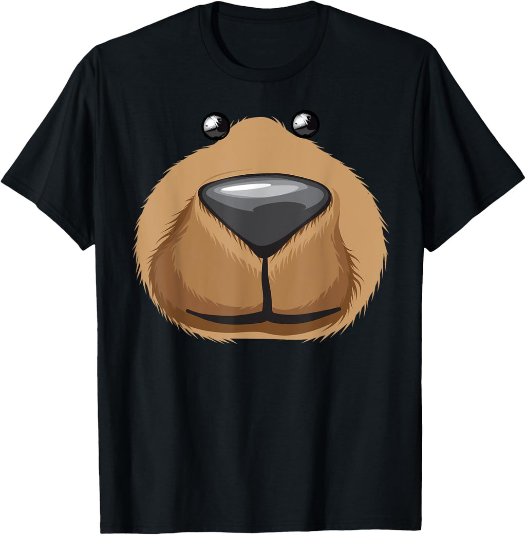 Cute Bear Face Costume Funny Halloween Teddy DIY Gift T-Shirt Small
