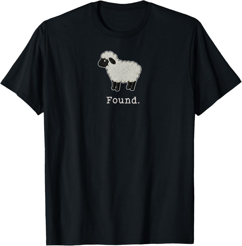 Found Minimalist Sheep Christian Psalm 23 Lamb Christian T-Shirt
