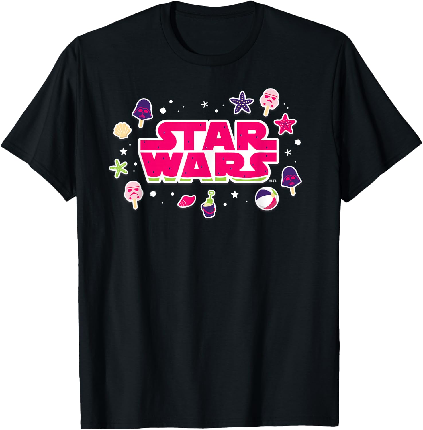 Star Wars Darth Vader Ice Cream Logo Summer Beach Vacation T-Shirt