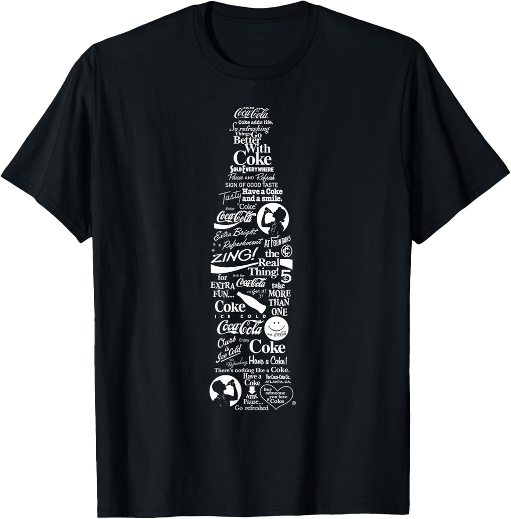 Coca-Cola Bottle Logos Fill T-Shirt