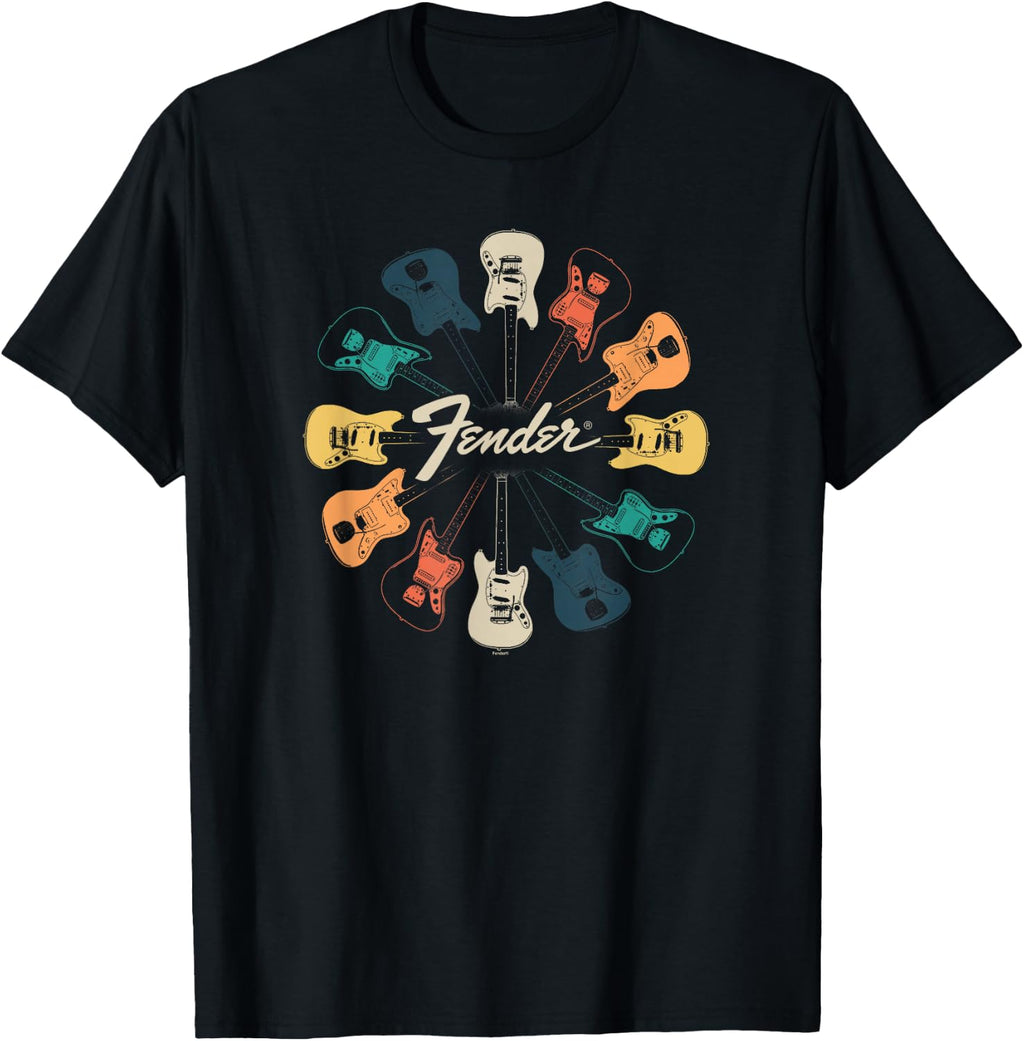 Fender Retro Guitar Kaleidoscope T-Shirt Small
