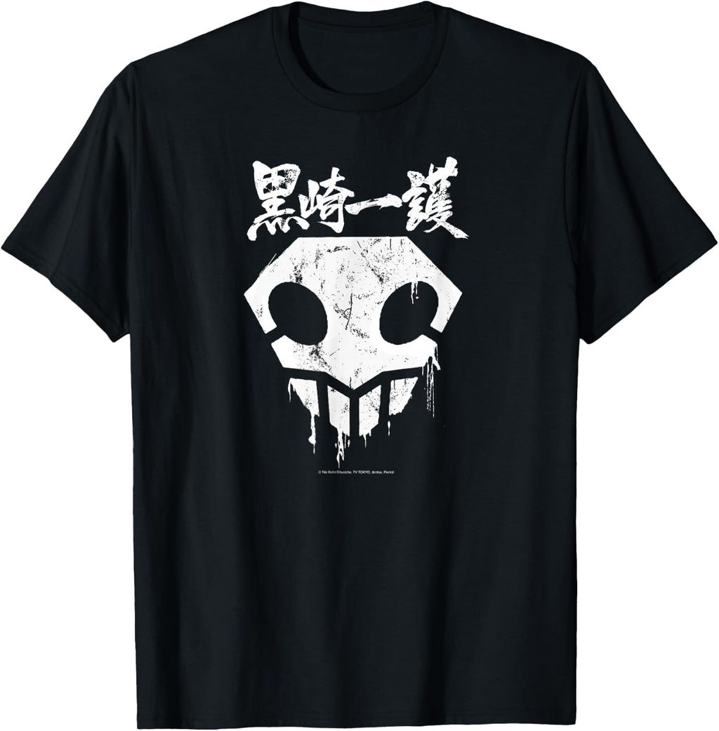 Bleach Skull with Graffiti Paint Drips and Splatter Anime T-Shirt