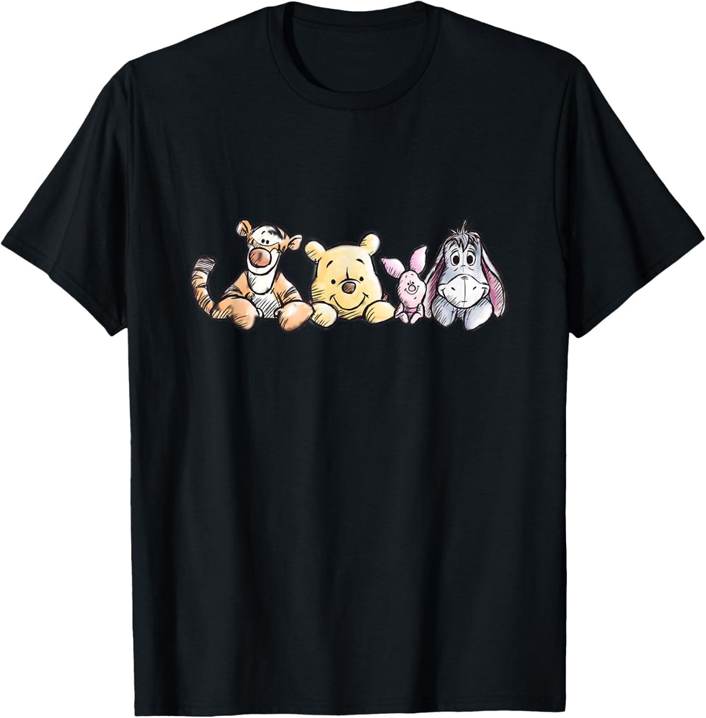 Disney Winnie The Pooh Sketch Style T-Shirt