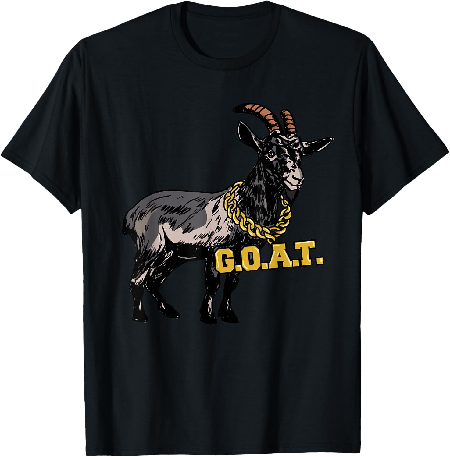 Goat with G.O.A.T. Chain T-Shirt