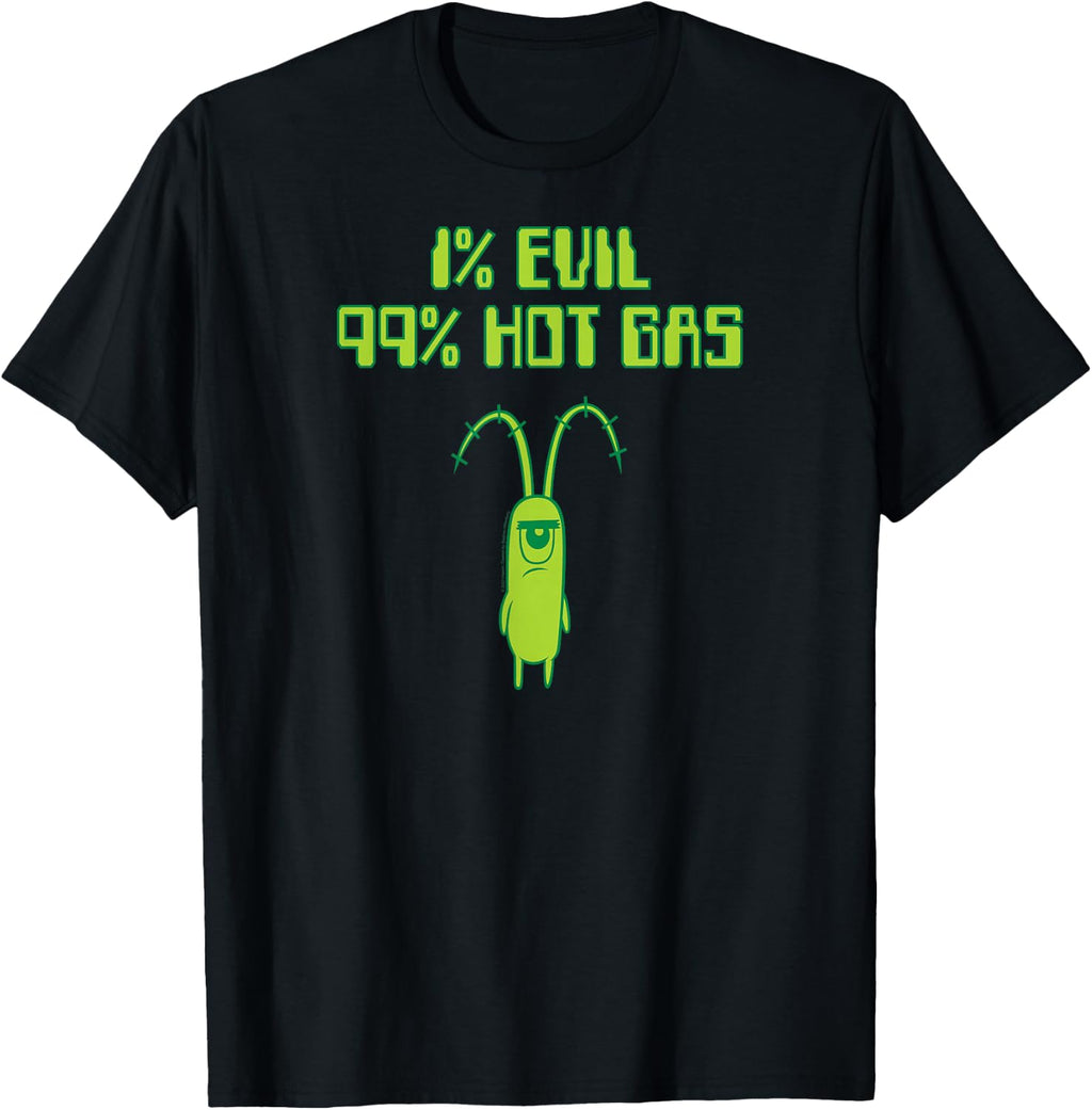 Spongebob Squarepants - Plankton 1% Evil 99% Hot Gas T-Shirt