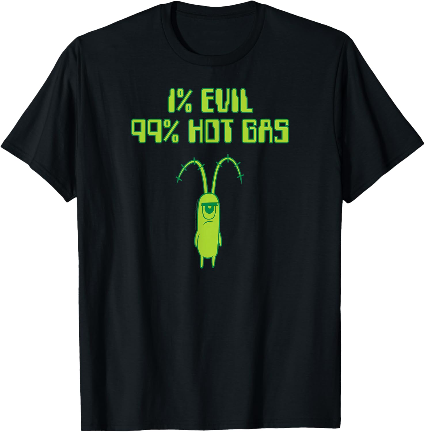 Spongebob Squarepants - Plankton 1% Evil 99% Hot Gas T-Shirt