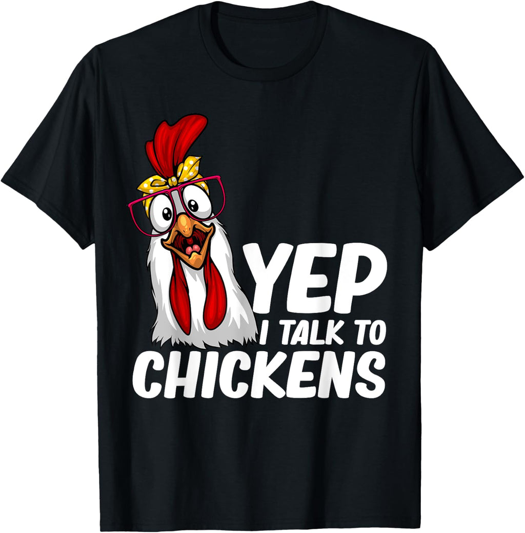 Funny Chicken for Men Women Crazy Chicken Farmer Lovers T-Shirt Small