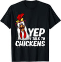 Funny Chicken for Men Women Crazy Chicken Farmer Lovers T-Shirt Small