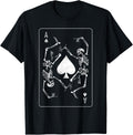 Goth Punk Ace of Spades Card Shark Gambler Skeleton T-Shirt