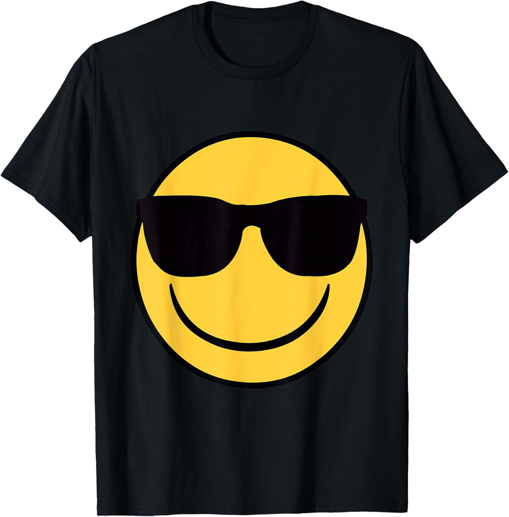 Official Emoji Retro Sunglasses Yellow Smile Face T-Shirt