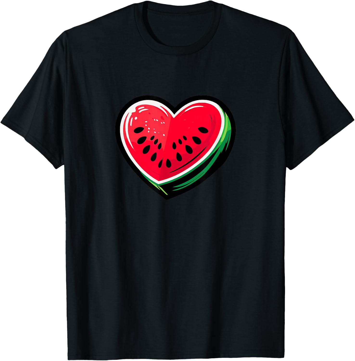 Watermelon Heart Shaped Summer Fruit T-Shirt