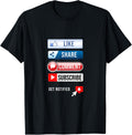 Social Media Like Share Comment Subscribe Vlogger T-Shirt