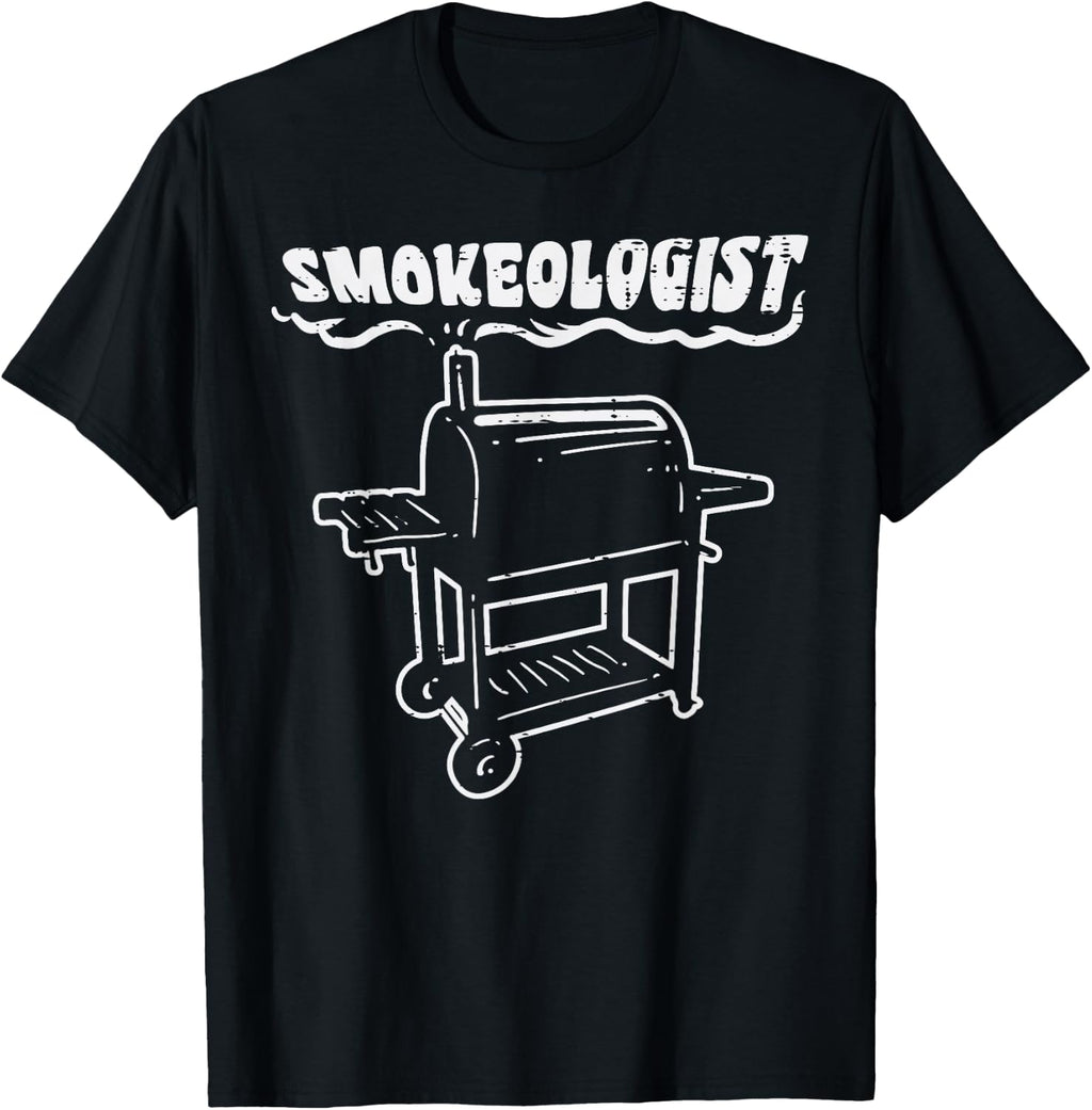 Smokeologist Funny Bbq Barbecue Grill PitDad Men T-Shirt