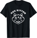 Last Gasp Graphics Hex Kitten T-Shirt - Unisex Adult Alternative/Goth - Black - Short Sleeve - Small - Classic Fit - Halloween Humor