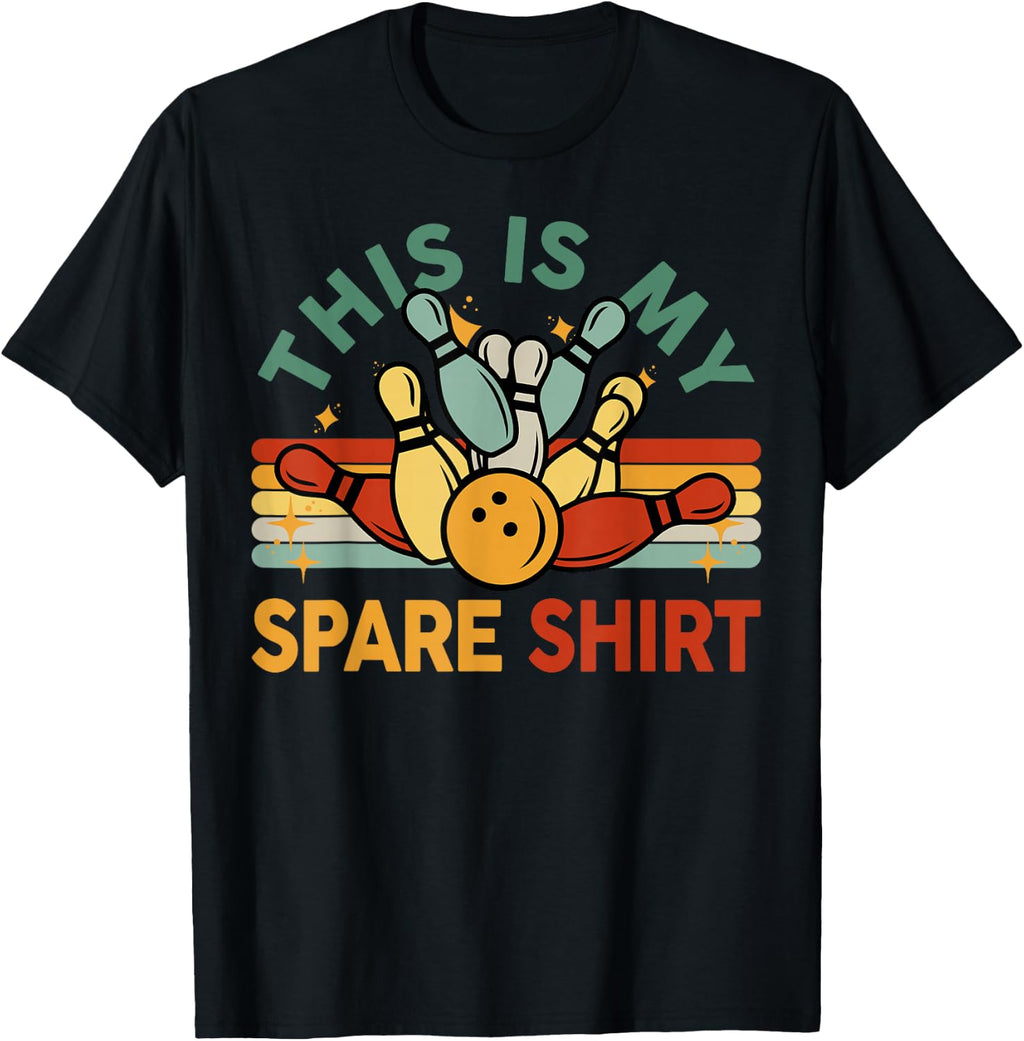 Bowling-Shirt Men Women Funny Bowling This Is My Spare T-Shirt