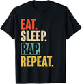 Eat Sleep Rap Repeat - Retro Vintage Rapper T-Shirt