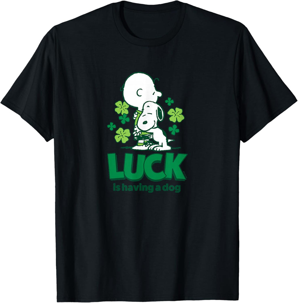Peanuts - Charlie and Snoopy St. Patrick's Day Lucky Hug T-Shirt