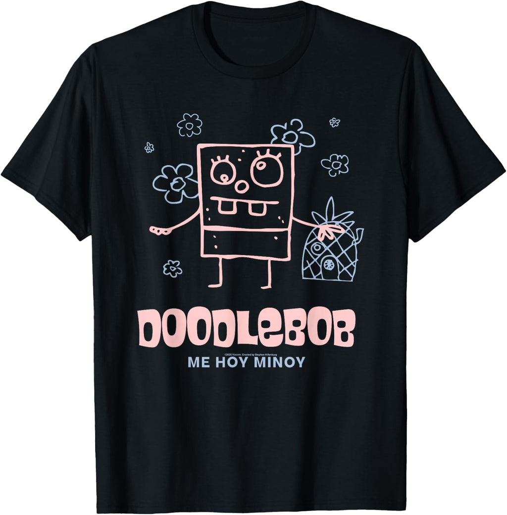 Spongebob Squarepants DoodleBob Me Hoy Minoy Funny Cartoon T-Shirt