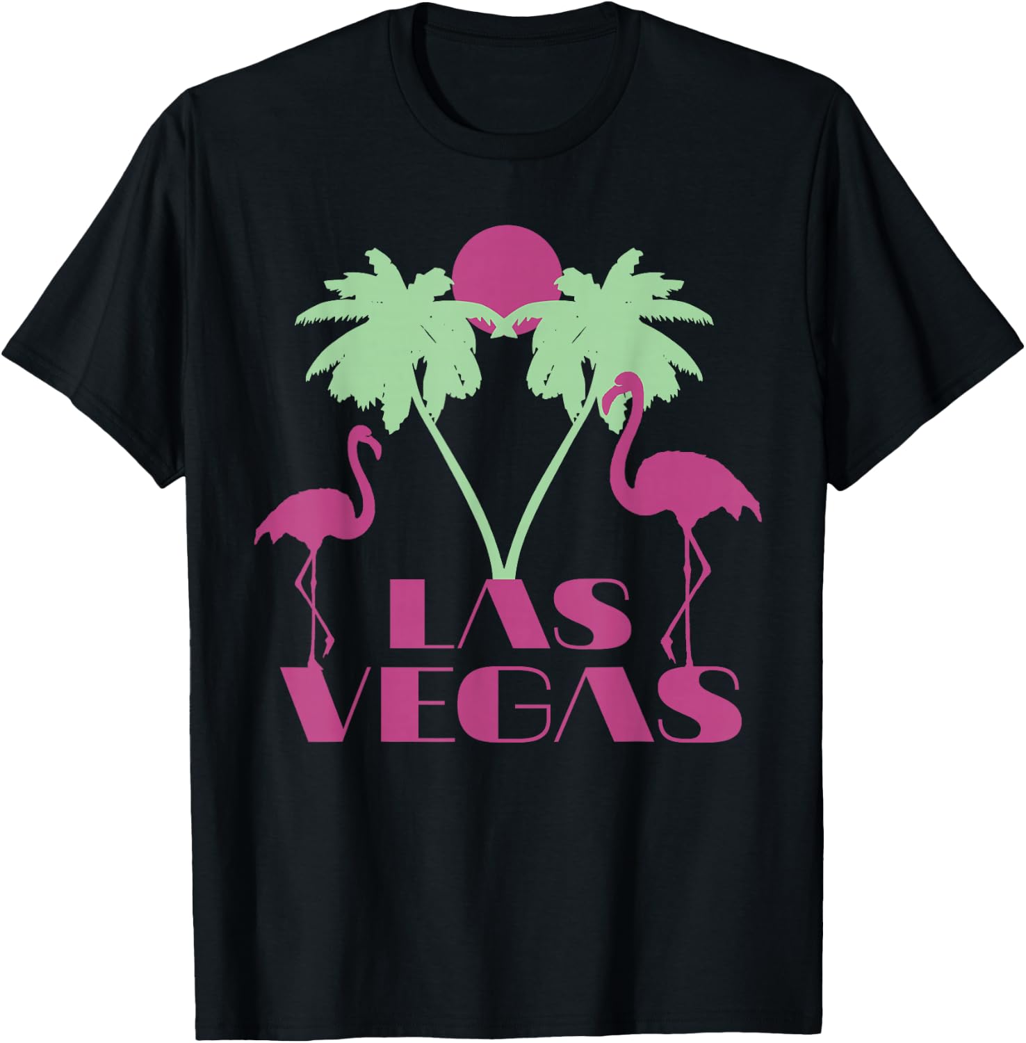 Las Vegas Nevada Retro Vintage Flamingo Palm Souvenir T-Shirt