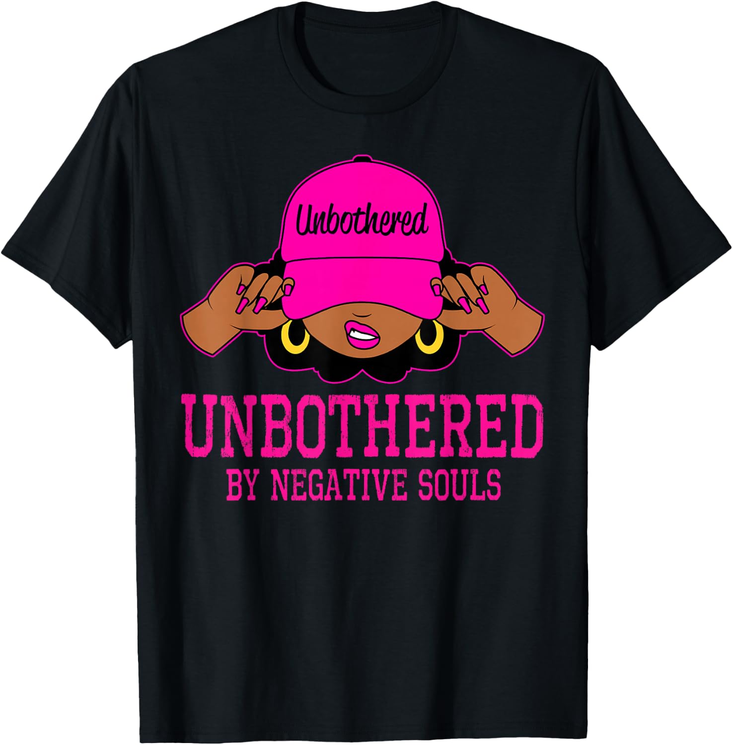 Unbothered Sassy Black Woman African American Afro Queen T-Shirt
