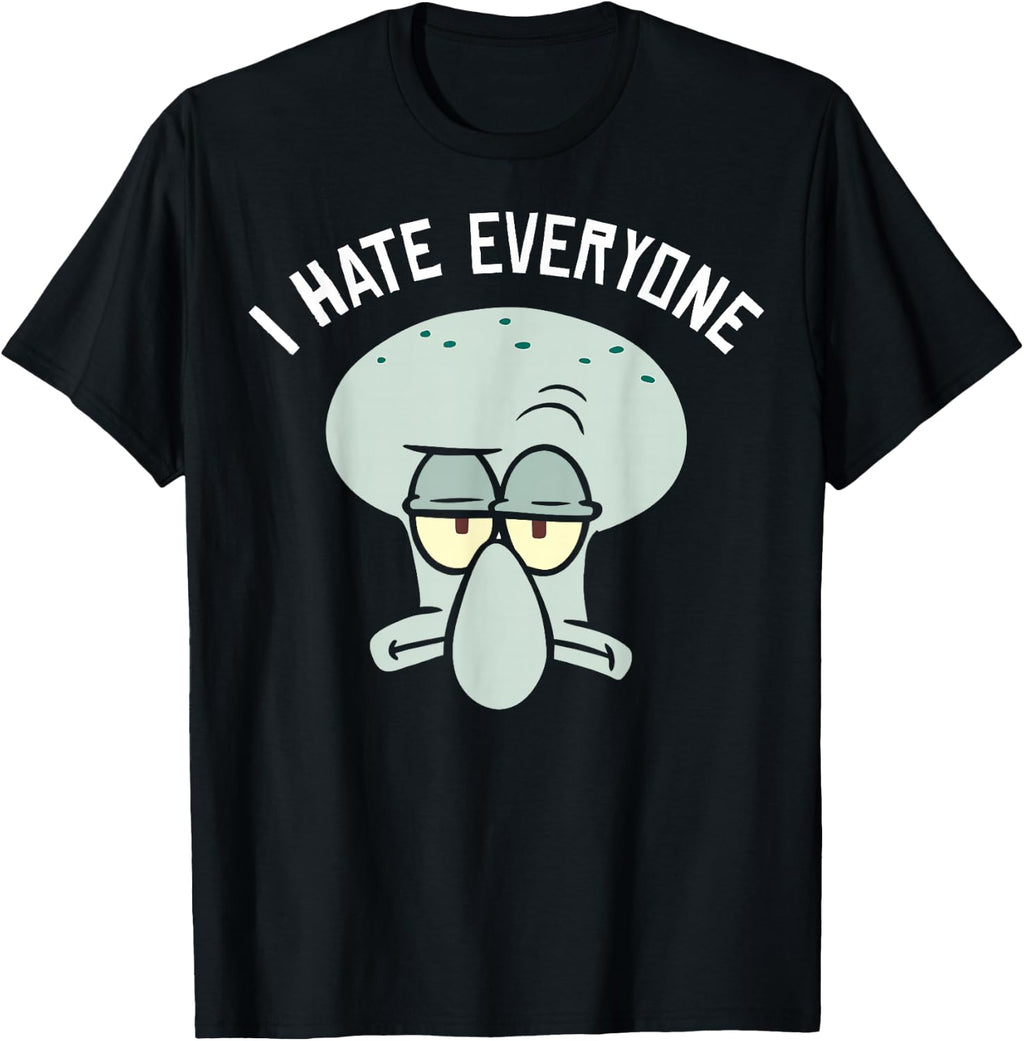 Spongebob Squarepants Squidward I Hate Everyone T-Shirt Small