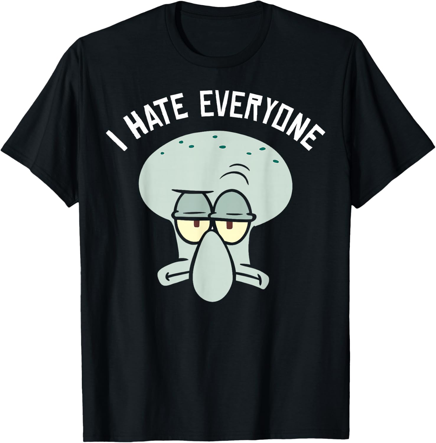 Spongebob Squarepants Squidward I Hate Everyone T-Shirt Small