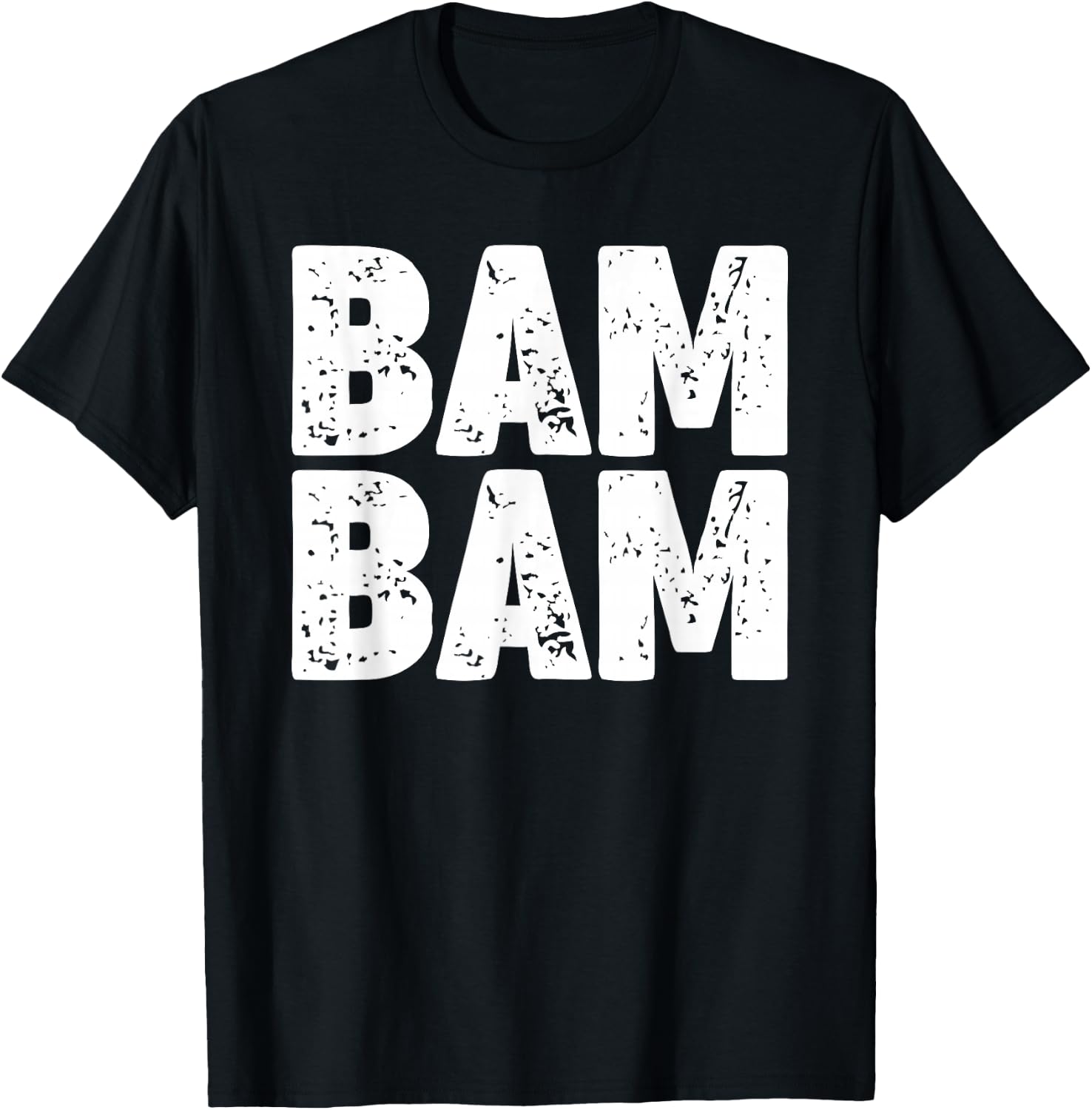 Miftees Unisex-Youth Black Small Classic Fit Bam Bam T-Shirt