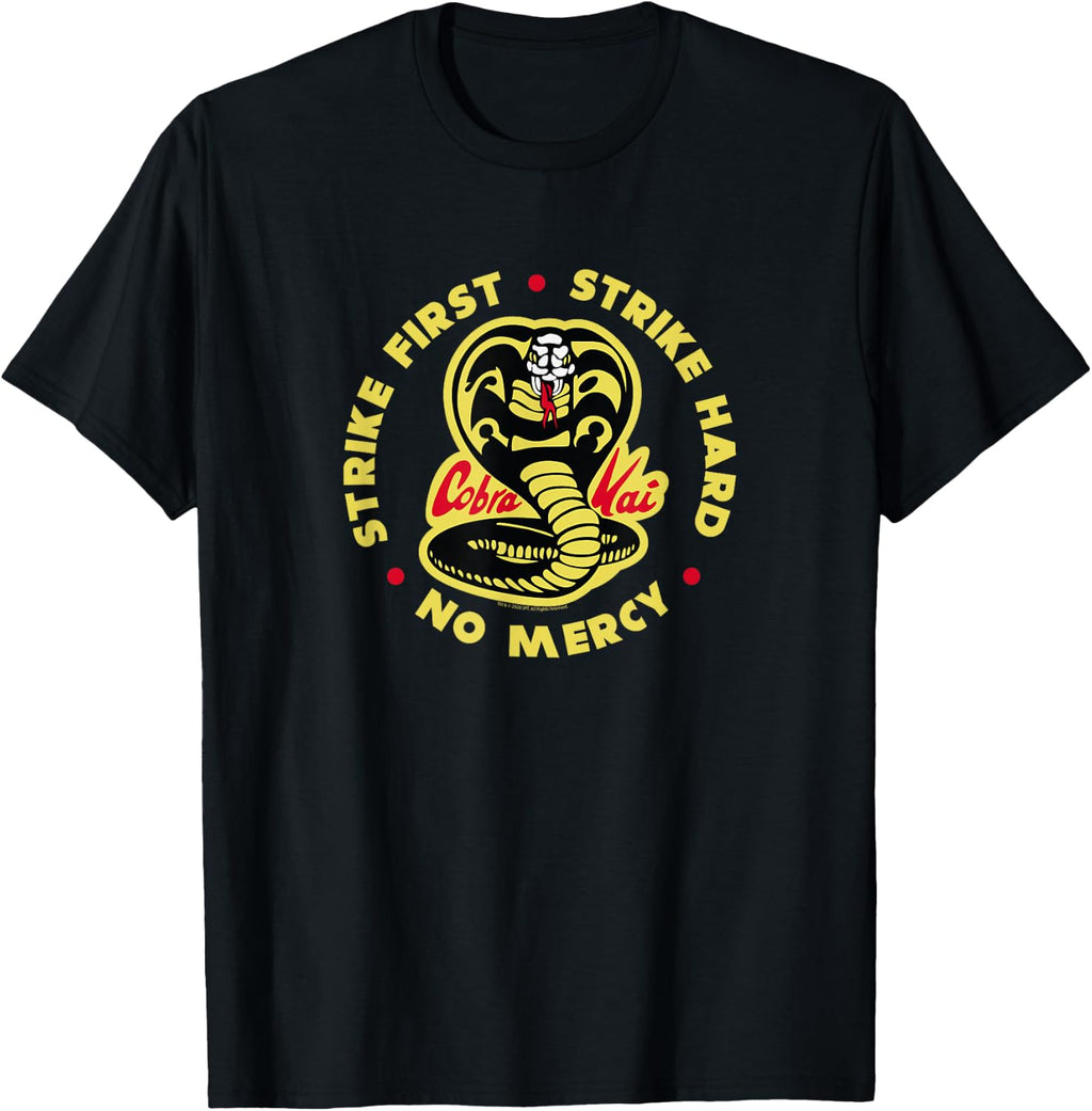 Cobra Kai Strike First Cobra Logo TV Show T-Shirt