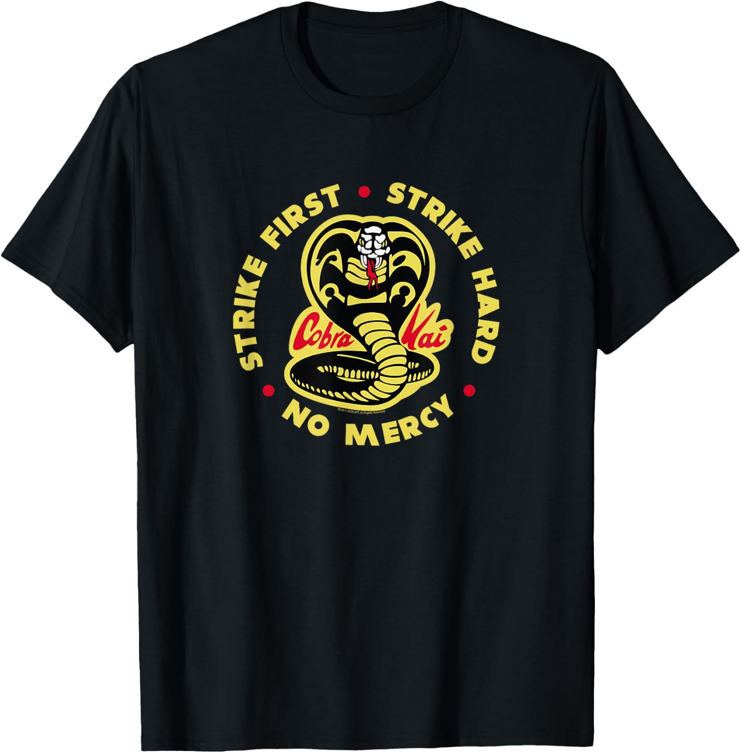 Cobra Kai Strike First Cobra Logo TV Show T-Shirt