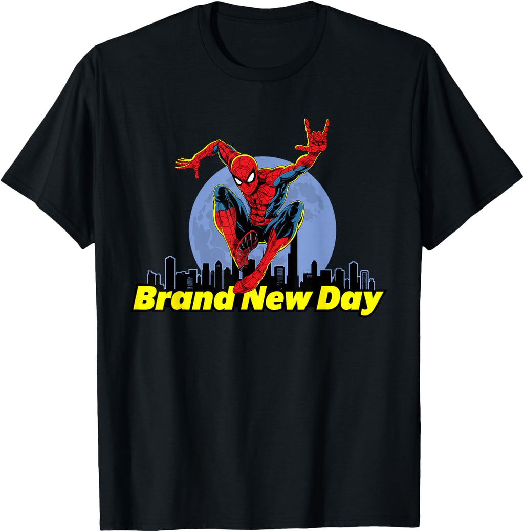 Marvel Studios Spider-Man: Brand New Day Moon & City Skyline T-Shirt