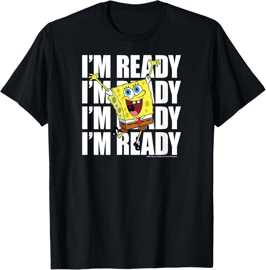 Spongebob Squarepants - I'm Ready Stacked T-Shirt