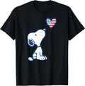 Peanuts - Snoopy Flag Heart T-Shirt